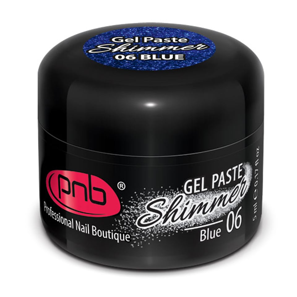 Гель-паста для дизайну нігтів PNB UV/LED Shimmer Gel Paste 06 Blue, 5 мл